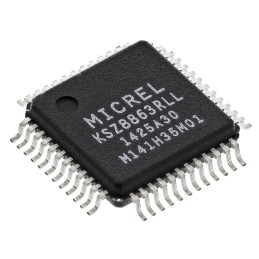 1 pcs - Microchip KSZ8863RLL, Ethernet Switch IC, 10Mbps MII, RMII, 1.8 V, 3.3 V, 48-Pin LQFP