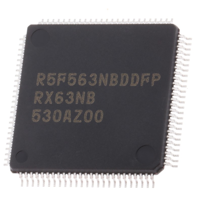 1 pcs - Renesas Electronics R5F563NBDDFPV0, 32bit RX Microcontroller, RX63N, 100MHz, 1 MB Flash, 100-Pin LFQFP