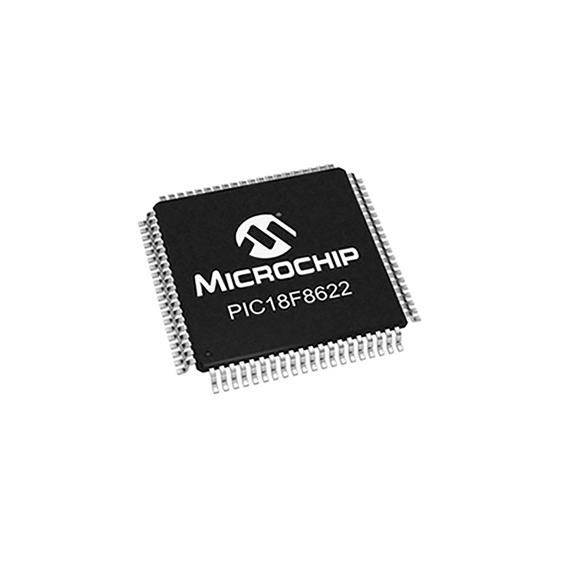 1 pcs - Microchip PIC18F8622-I/PT, 8bit PIC Microcontroller, PIC18F, 40MHz, 64 kB Flash, 80-Pin TQFP