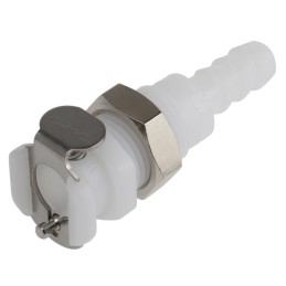 1 pcs - Colder Products Hose Connector, Straight Hose Tail Coupling 1/4in ID, 8.3 bar