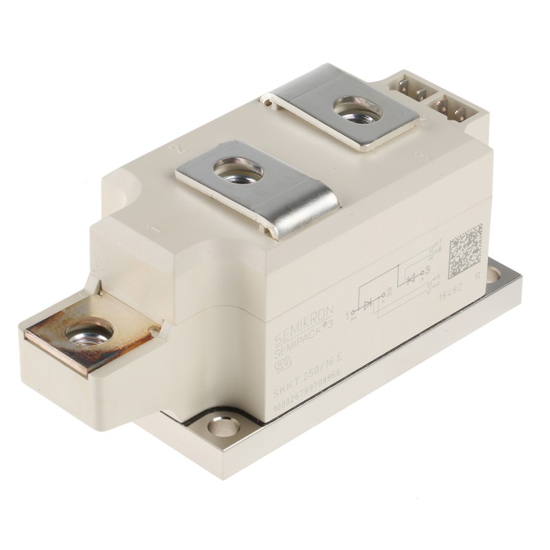 1 pcs - Semikron SKKT 250/16 E, Dual Thyristor Module 1600V, 250A 200mA
