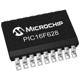 1 pcs - Microchip PIC16F628-04/SO, 8bit PIC Microcontroller, PIC16F, 4MHz, 128 x 8 words, 2048 x 14 words Flash, 18-Pin SOIC