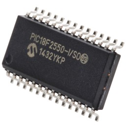 1 pcs - Microchip PIC18F2550-I/SO, 8bit PIC Microcontroller, PIC18F, 48MHz, 32 kB, 256 B Flash, 28-Pin SOIC