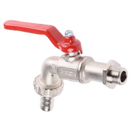 1 pcs - RS PRO Chrome Plated Brass Lever Bib Tap, 3/8in