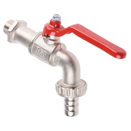 1 pcs - RS PRO Chrome Plated Brass Lever Bib Tap, 3/8in