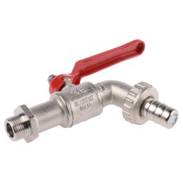 1 pcs - RS PRO Chrome Plated Brass Lever Bib Tap, 3/8in