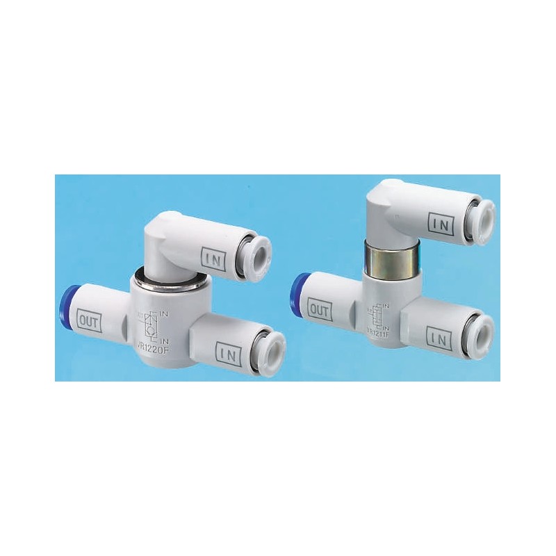 1 pcs - SMC VR12 Series, Pneumatic Shuttle Valve OR Logic Function 8mm Tube, Tube Connection, 1 MPa Max Operating Pressure