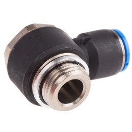 1 pcs - Festo QS Series Elbow Threaded Adaptor, G 1/2 Male to Push In 12 mm, Threaded-to-Tube Connection Style, 186146