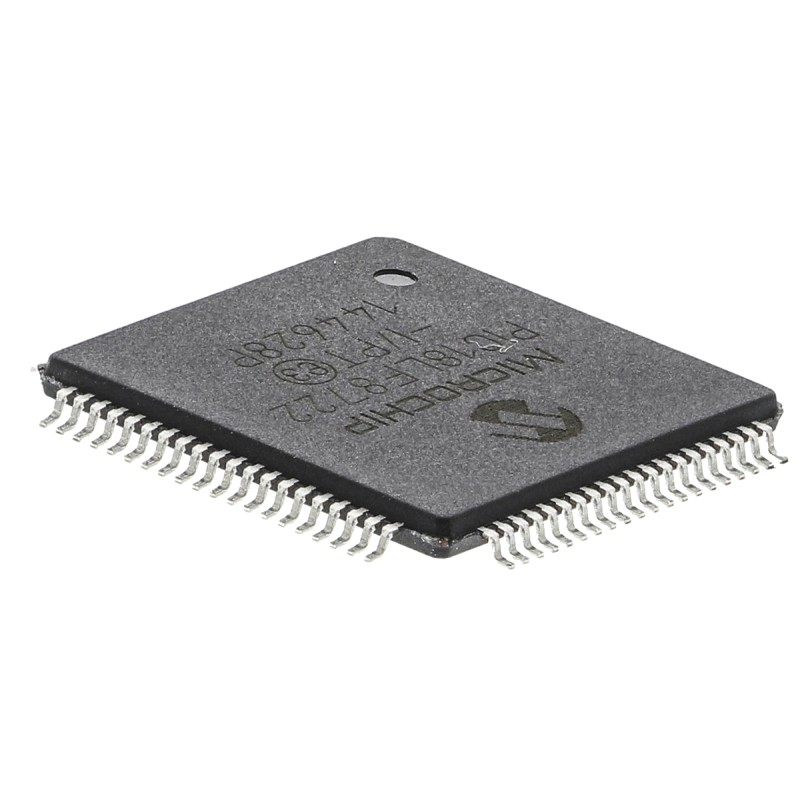 1 pcs - Microchip PIC18LF8722-I/PT, 8bit PIC Microcontroller, PIC18F, 40MHz, 1.024 kB, 128 kB Flash, 80-Pin TQFP