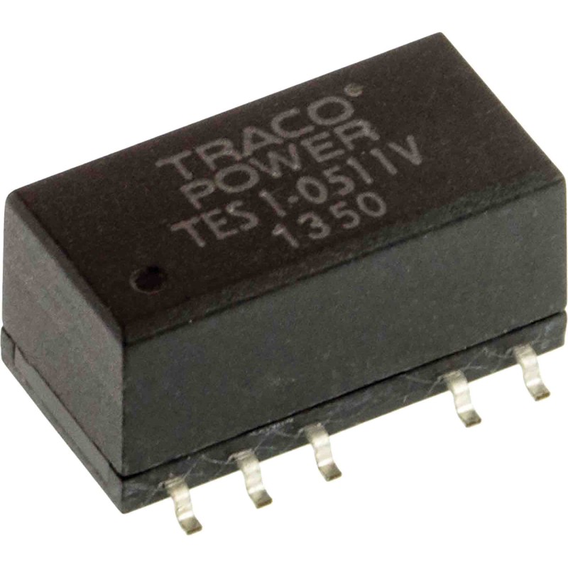 1 pcs - TRACOPOWER TES 1V DC-DC Converter, 5V dc/ 200mA Output, 4.5 - 5.5 V dc Input, 1W, Surface Mount, +85°C Max Temp