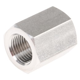 1 pcs - Legris Stainless Steel Pipe Fitting, Straight Hexagon Coupler, Female G 1/8in x Female G 1/8in