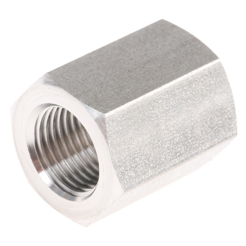1 pcs - Legris Stainless Steel Pipe Fitting, Straight Hexagon Coupler, Female G 1/8in x Female G 1/8in