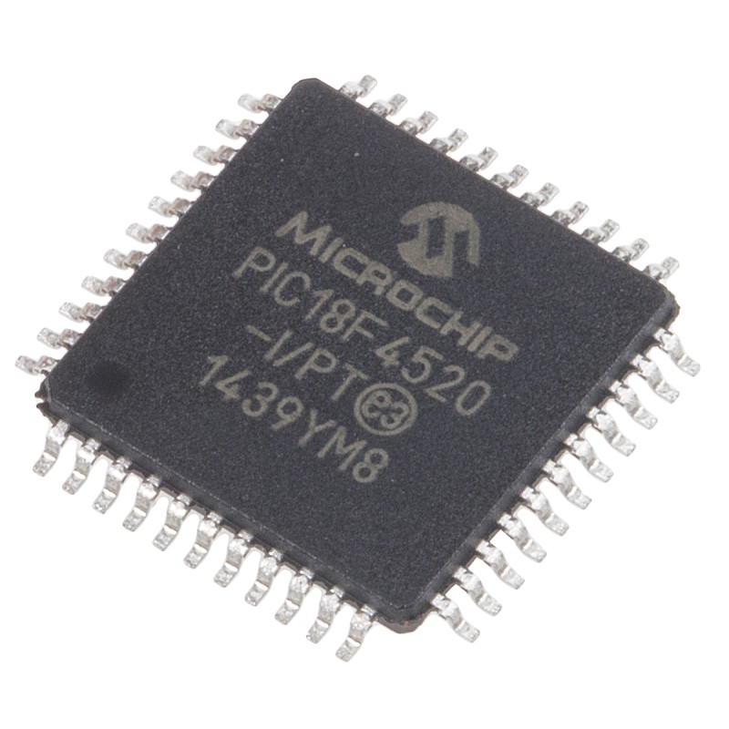 1 pcs - Microchip PIC18F4520-I/PT, 8bit PIC Microcontroller, PIC18F, 40MHz, 32 kB, 256 B Flash, 44-Pin TQFP
