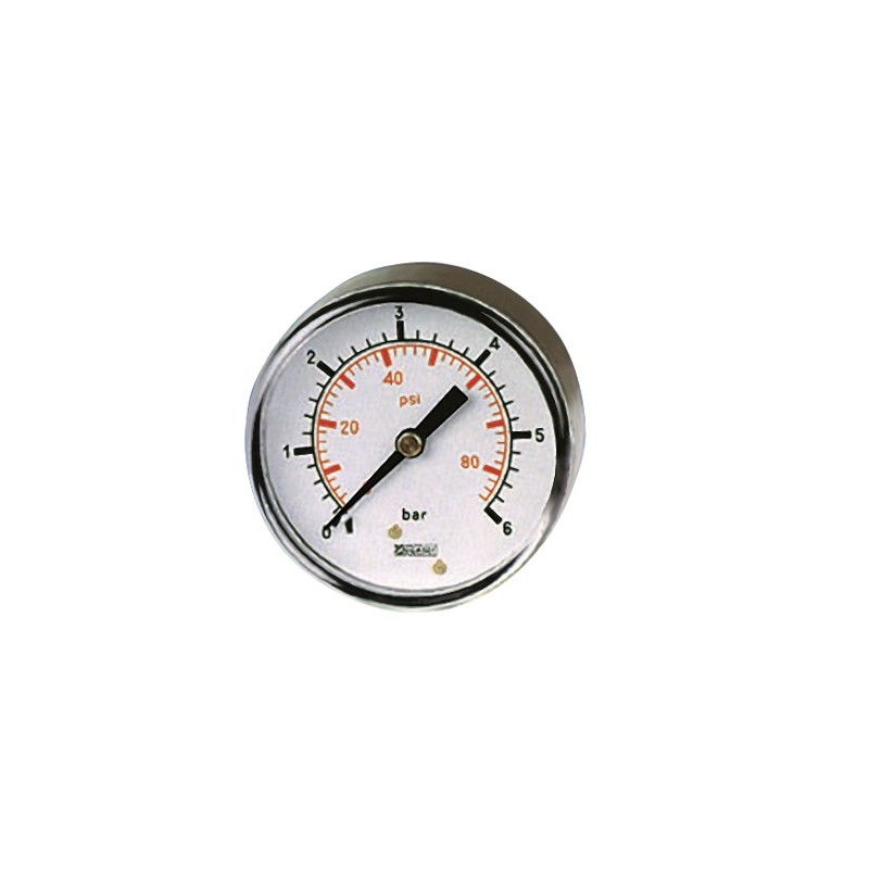 1 pcs - RS PRO BSP 1/8in Analogue Pressure Gauge 160psi Back Entry, 0psi min.