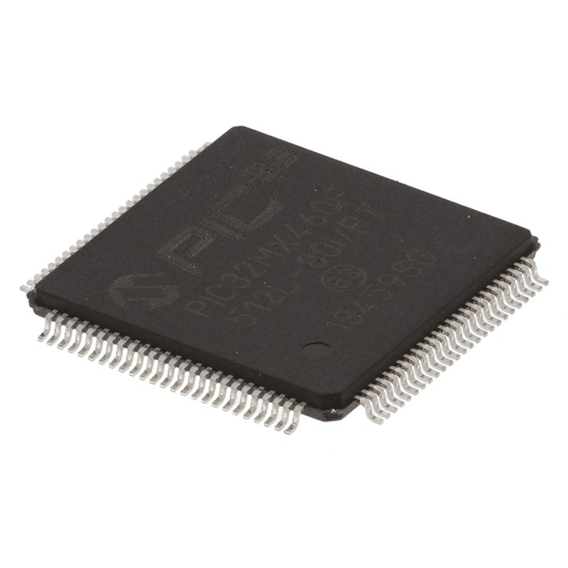 1 pcs - Microchip PIC32MX460F512L-80I/PT, 32bit PIC Microcontroller, PIC32MX, 80MHz, 12 kB, 512 kB Flash, 100-Pin TQFP
