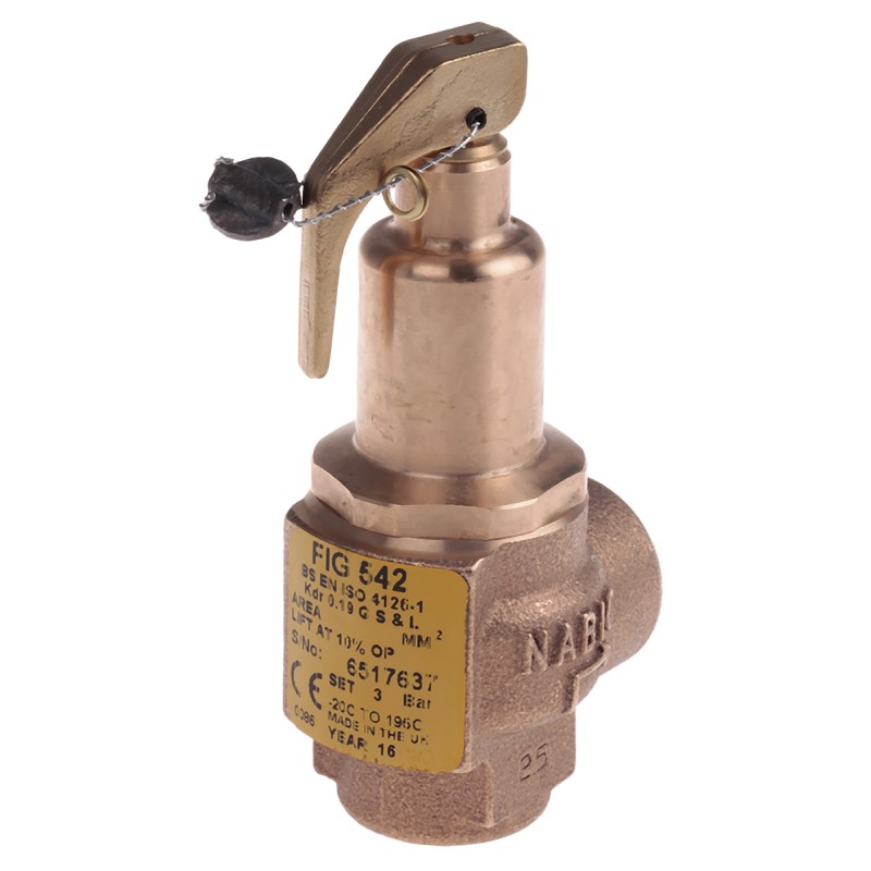 1 pcs - Nabic Valve Safety Products 3bar Pressure Relief Valve With Female BSP 1/2 in BSP Female Connection and a BSP 1/2