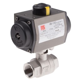 1 pcs - RS PRO Ball type Pneumatic Actuated Valve, BSP 1in, 1000 psi