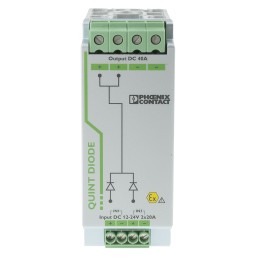 1 pcs - Phoenix Contact DIN Rail Diode Module, for use with DIN Rail Unit, QUINT-DIODE/12-24DC/2X20/1X40 Series