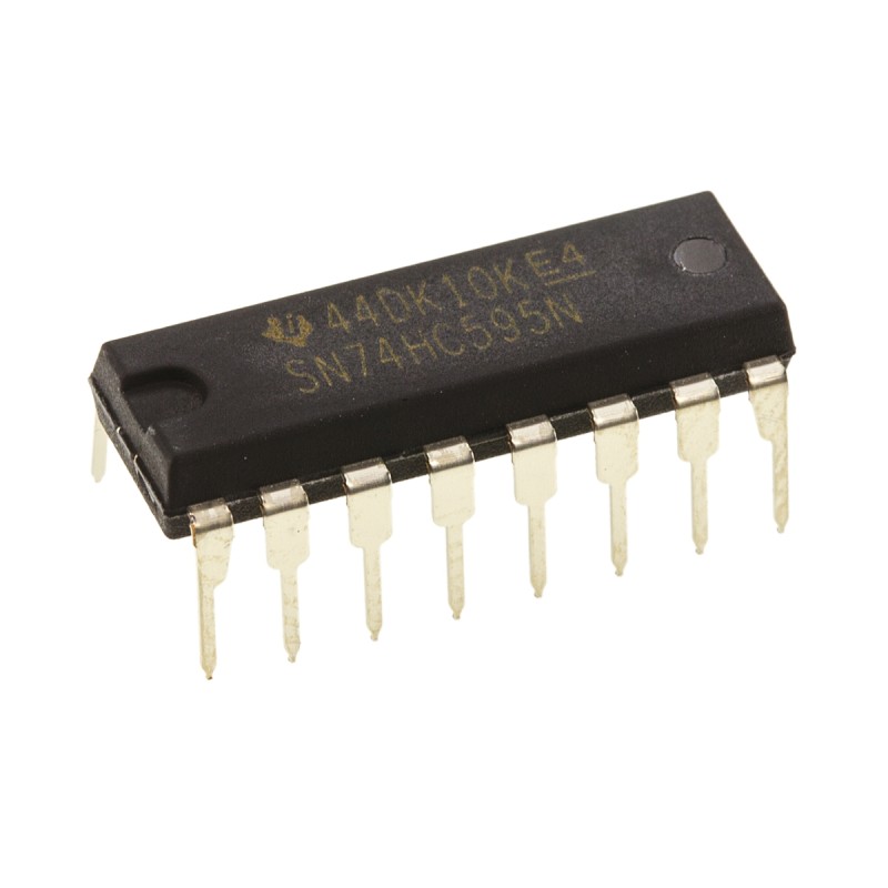 1 pcs - Texas Instruments SN74HC595N 8-stage Through Hole Shift Register HC, 16-Pin PDIP