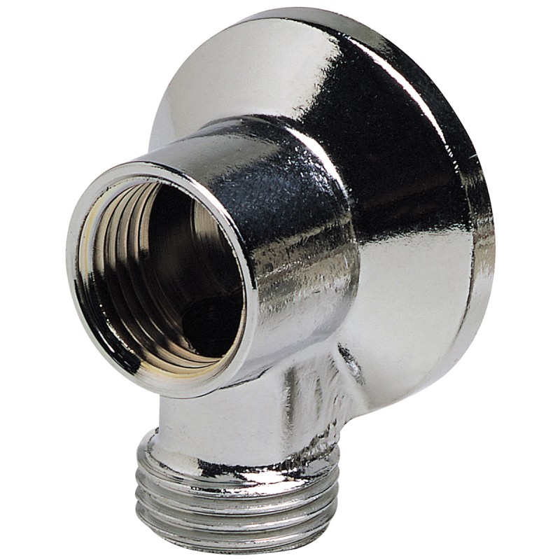 1 pcs - Sferaco Brass Pipe Fitting, Elbow Threaded Wall Tap Connection without Nut, Female 1/2in to Male 1/2in