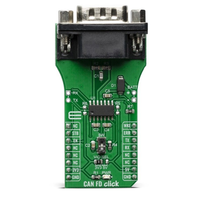 1 pcs - MikroElektronika CAN FD Click TLE9252V Sensor Add-On Board for Infotainment Applications MIKROE-3933